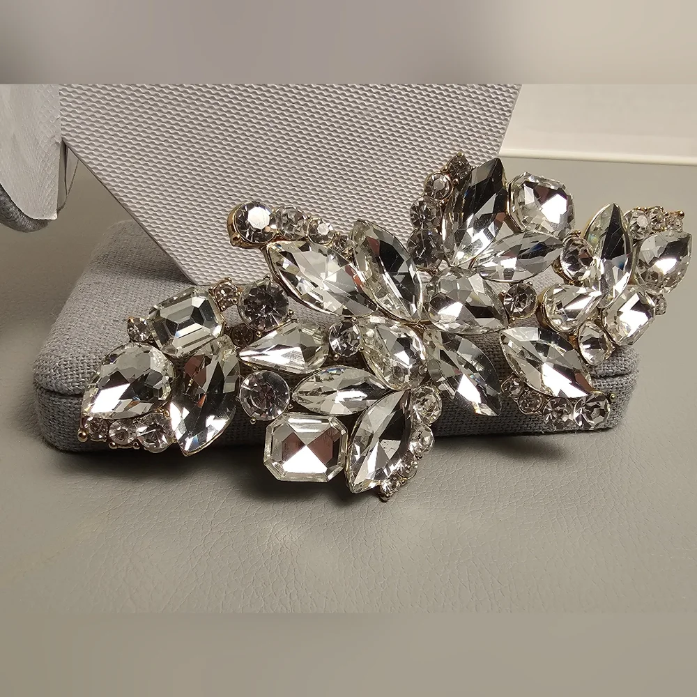 [M. Haskell For INC] Large Gold Crystal Cluster Statement Brooch/Pin
